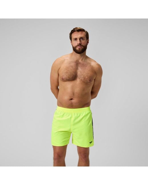 Speedo Green Hyperboom Splice 16" Swim Trunks for men