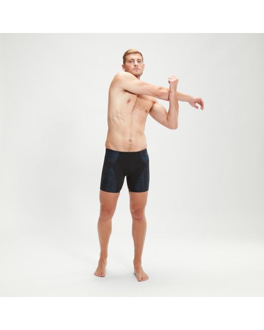 Speedo Black Endrance+ Max Compression Mid Jammer for men