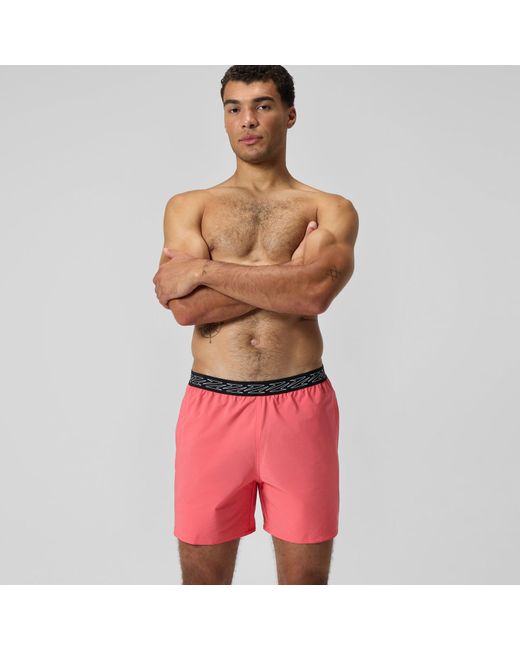 Speedo Red Hyperboom Band 16' Swim Shorts Coral for men