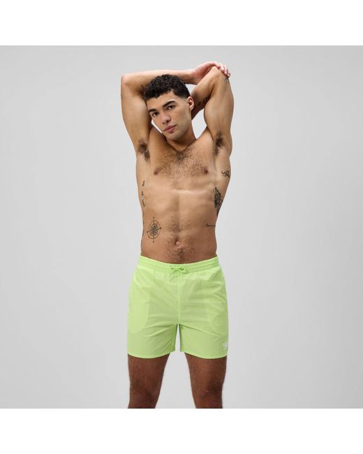 Speedo Green Essential Solid 16" Swim Shorts for men