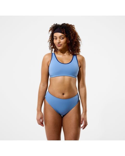 Speedo Blue Sculpture Boom Back Bikini Top