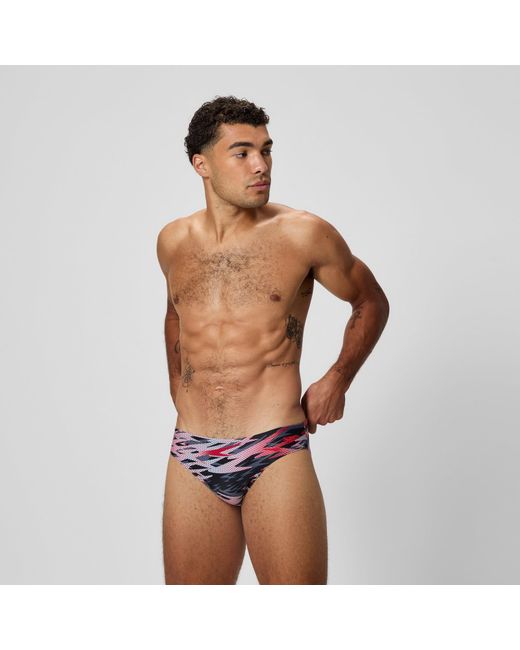 Speedo Brown Hyperboom Printed 3" Brief for men