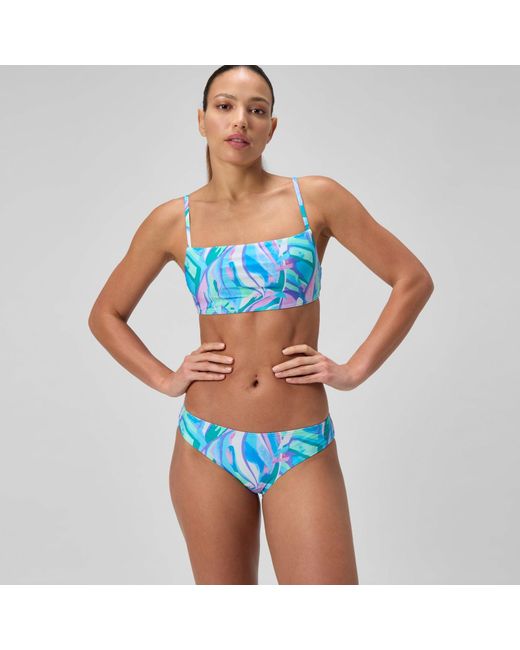 Speedo Blue Printed Adjustable Thinstrap Bikini Set