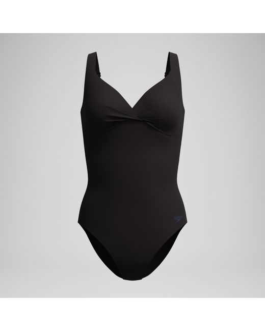 Speedo Black Shaping Cross Knot Swimsuit