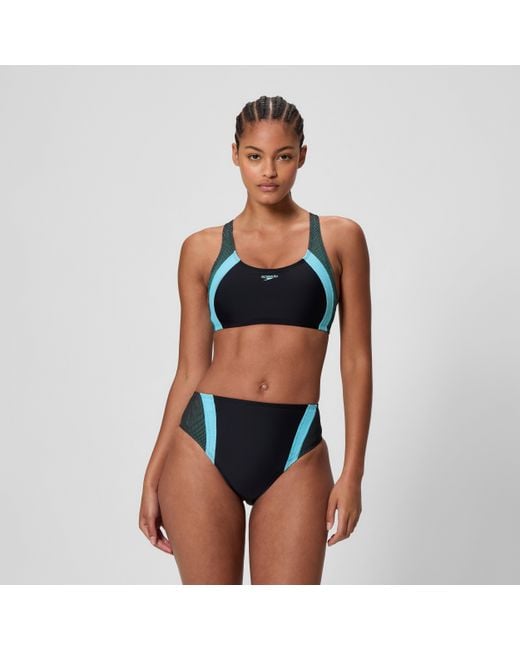 Speedo Blue Quantum Rib Splice Bikini Set