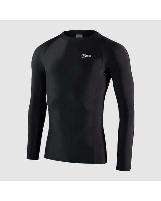 Speedo Black Long Sleeved Sun Protection Top for men