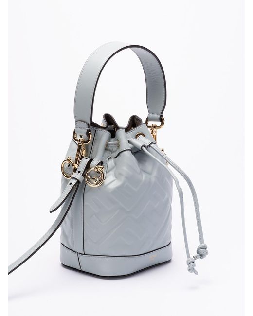 `Mon Tresor Mini` Bucket Bag di Fendi in Blue