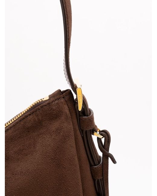 Prada Brown Suede Shoulder Bag