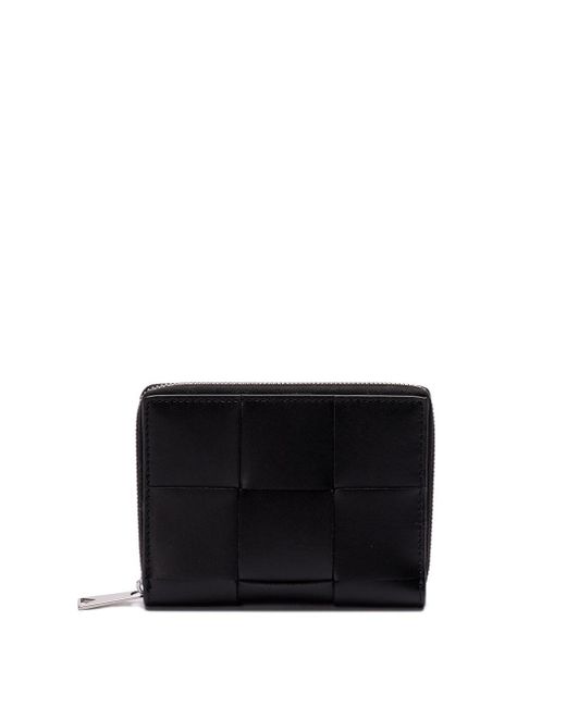 Bottega Veneta Black `Cassette Zip Around Wallet` for men
