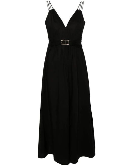 Twin Set Black Sleeveless Long Dress