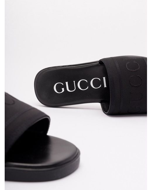 Gucci Black Slide Sandals for men