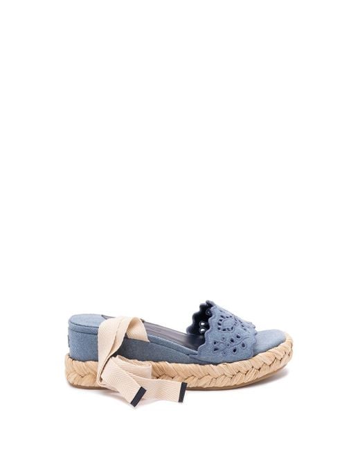 Jimmy Choo Blue 'Arlee Wedge 60'