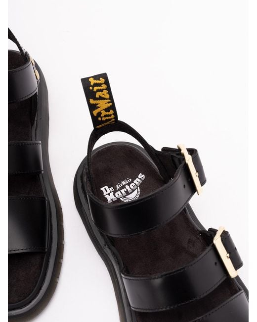Dr. Martens Black 'Gryphon' Strap Sandals