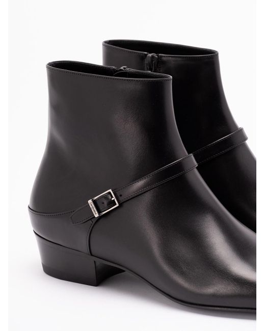 Saint Laurent White 'Augustin' Boots for men