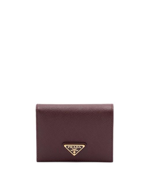 Prada Purple Small Saffiano Leather Wallet