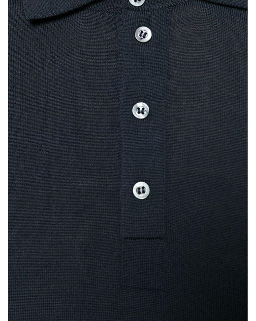 Drumohr Blue Polo-Neck Sweater for men