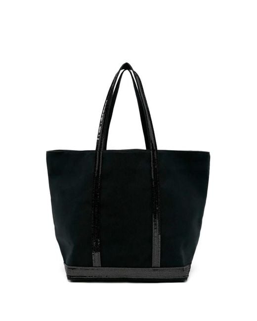 Vanessa Bruno Black Canvas Large Cabas Tote