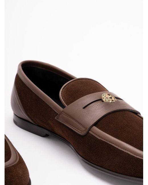 Dolce & Gabbana Brown Suede Loafers for men