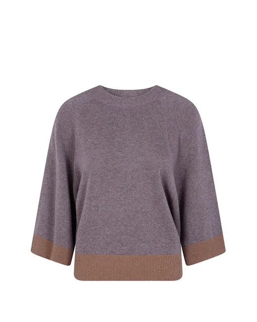 Twinset Purple Round Neck Sweater