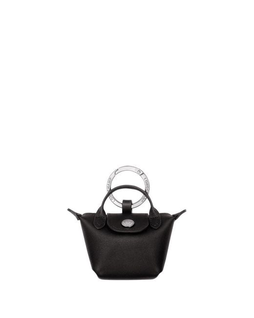 Longchamp Black 'Le Pliage Xtra' Key Ring