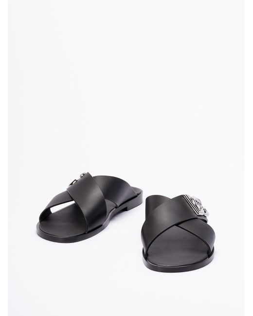 `Dg` Sandals di Dolce & Gabbana in Black da Uomo