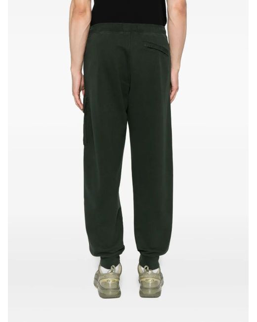 Stone Island Green 'Brushed Organic Cotton' Track Pants for men