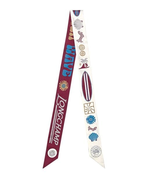 Longchamp White 'Catch The Parisian Waves' Headband