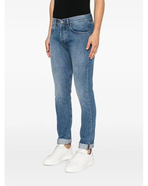 Dondup Blue 'Icon' Slim 5-Pocket Jeans for men