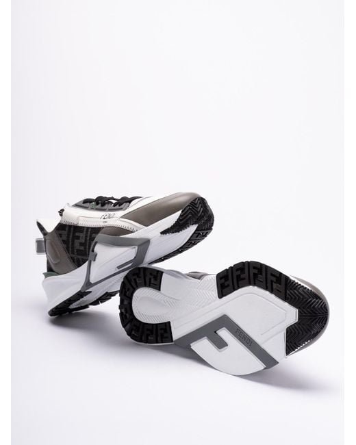 Fendi White Flow Low-top Sneakers for men