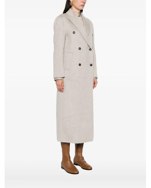 Brunello Cucinelli Gray Cashmere Overcoat