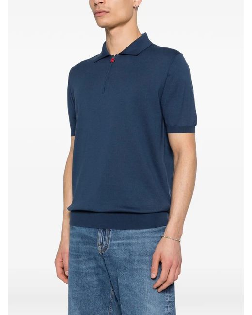 Kiton Blue Polo for men