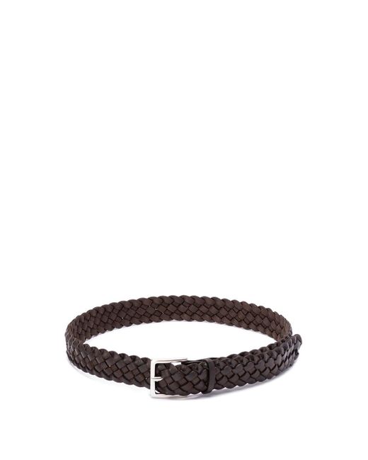 Orciani White `Chevrette` Braided Belt for men
