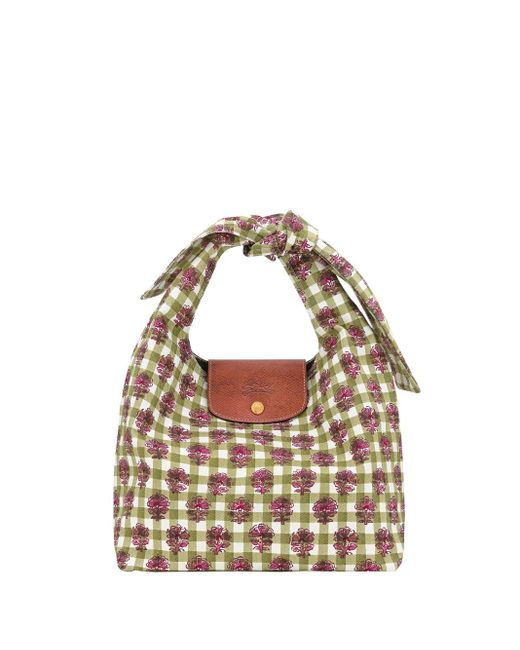Longchamp Blue `Le Pliage Champêtre` Medium Shoulder Bag