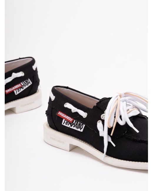 DSquared² White Boat Shoes for men