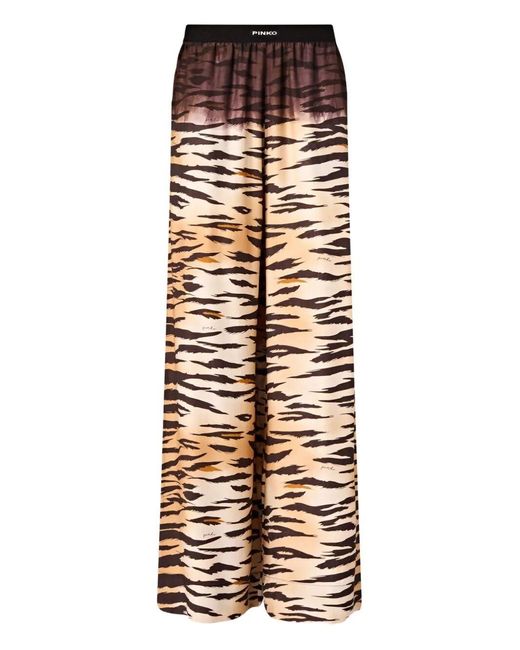 Pinko Metallic Trousers Nero