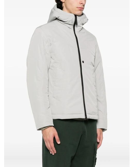 Stone Island Gray 4100047 Hooded Zip-Front Jacket for men