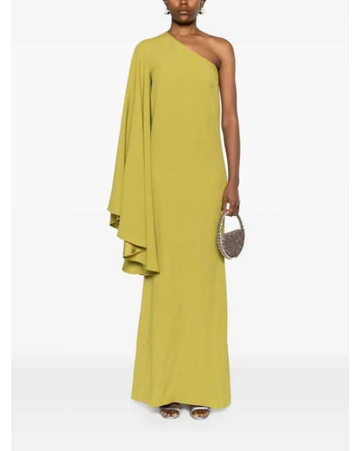 ‎Taller Marmo Yellow Sifnos One-shoulder Gown