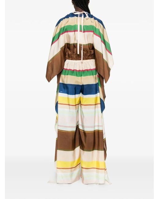 Fendi Metallic 'Habutai Stripe' Jumpsuit