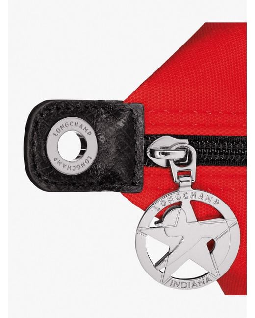 Longchamp Red ` X Bob` Travel Bag