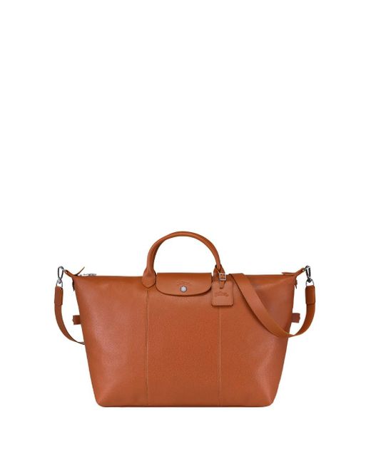 Longchamp Brown 'Le Foulonné' Large Travel Bag