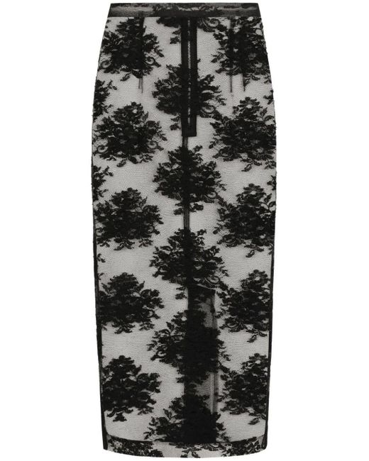 Dolce & Gabbana Black Midi Skirt