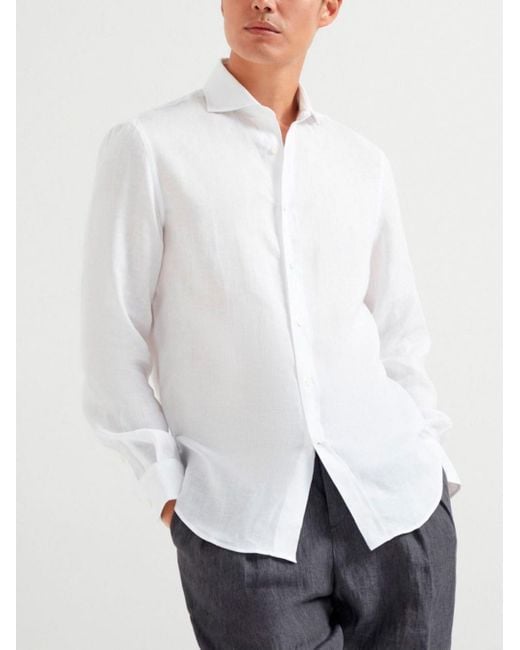 Brunello Cucinelli White Shirt for men