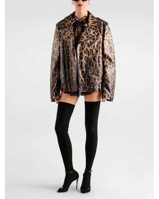 Dolce & Gabbana Brown Dolce & Gabbana Leopard-Print Shirt