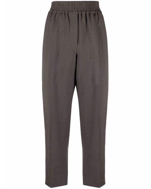 Brunello Cucinelli Gray Pants With Elasticated Waist