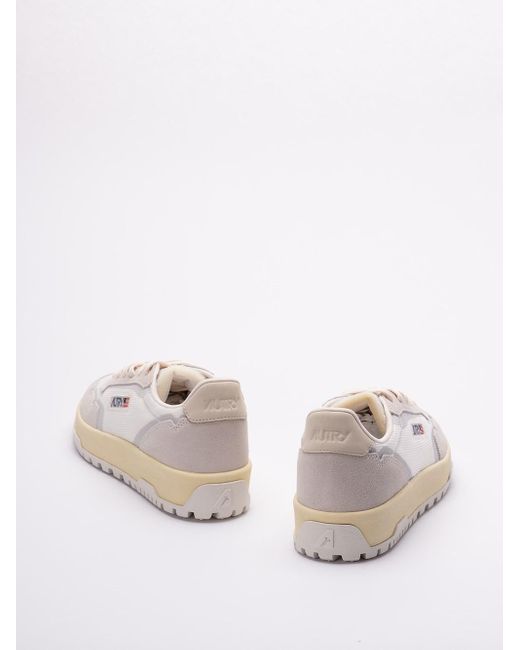 Autry White 'Wildpace' Low-Top Sneakers for men