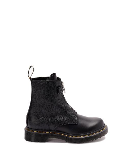 Dr. Martens Black `1460 Pascal Frnt Zip` Boots