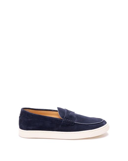 Brunello Cucinelli Blue Slip-On Shoes for men