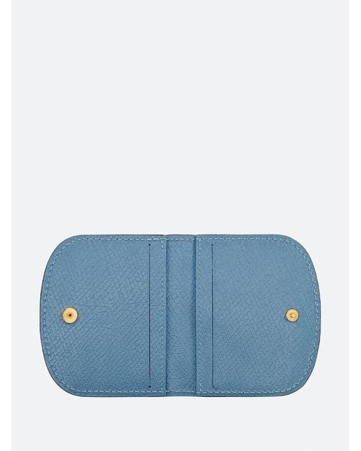 Longchamp Blue 'Epure' Card Holder