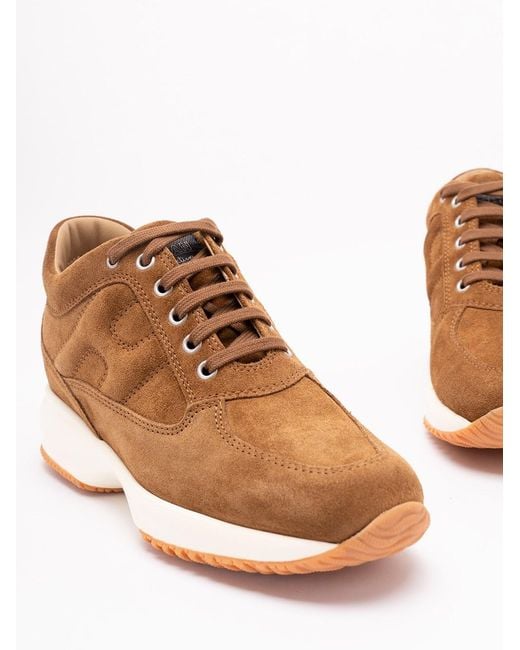 Hogan Brown Interactive Sneakers