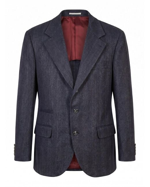 Brunello Cucinelli Blue Jacket for men